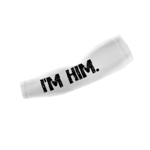 I'M HIM Arm Sleeve, I'M HIM Compression Sleeve, Available in Black or White (Youth and Adult Sizes Available)