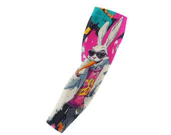Swag Bunny Arm Sleeve, Pink Easter Compression Sleeve, Youth & Adult Sizes Available