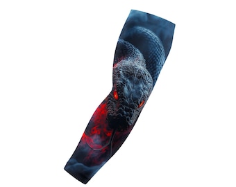 Black Mamba Arm Sleeve | Snake Design Sports Sleeve | Basketball Volleyball Baseball Running | Youth & Adult Sizes