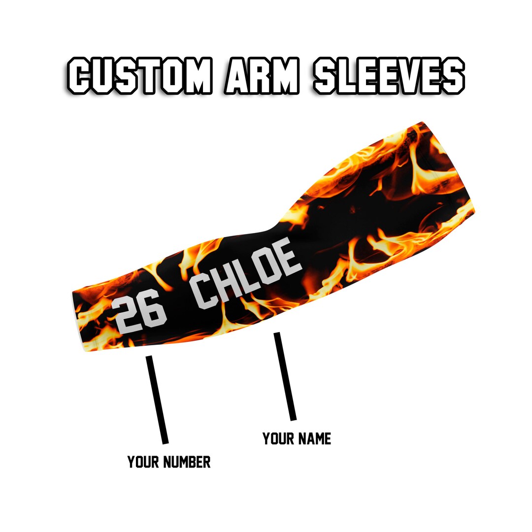 Custom Arm Sleeve, Personalized Arm Sleeve, Compression Arm Sleeve, Adult and Youth Sizes Etsy