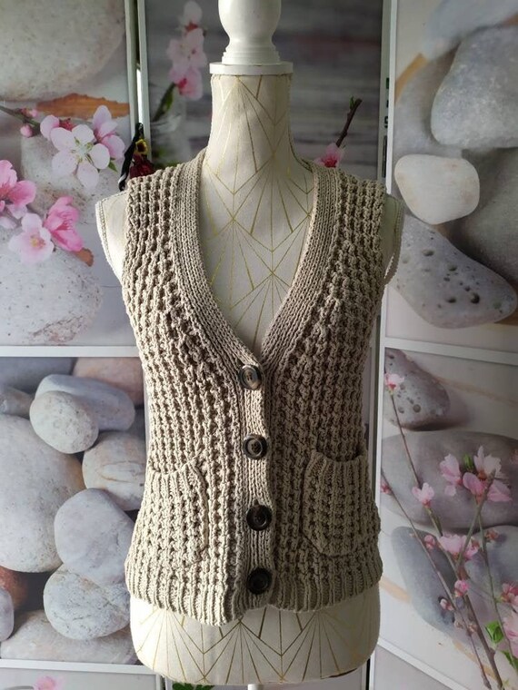 Boho Massimo Dutti Vest 100 Cotton S Usa 6 Uk 8