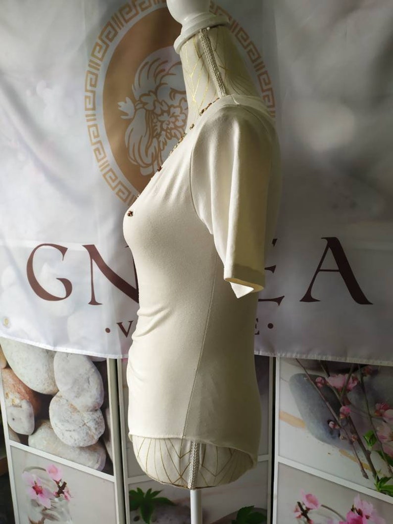 Vintage ivory body 80s M USA 8 UK 10