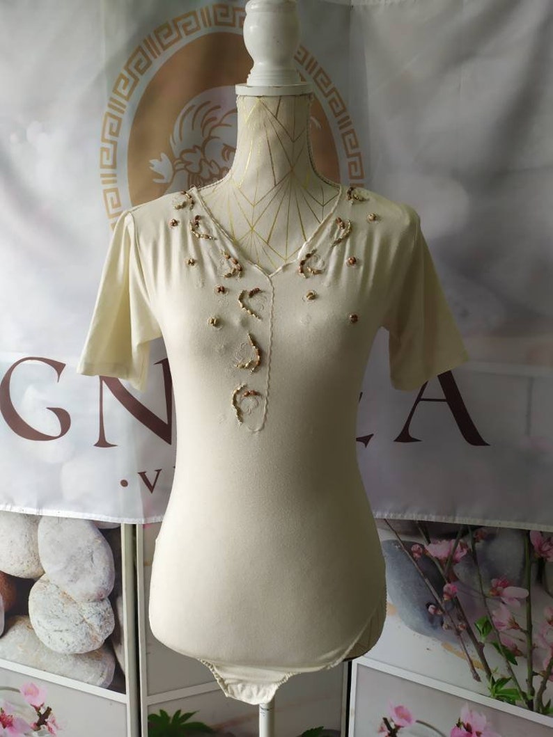 Vintage ivory body 80s M USA 8 UK 10