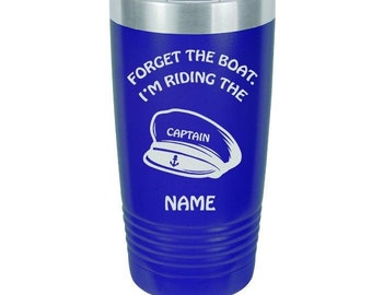 Boat,Ride the Captain Tumbler, Boat Accessories, Boat Tumbler, Captain Hat, Boat Gifts, Gifts For Her, Boat Travel Mug, Funny Boat, Boat Cup