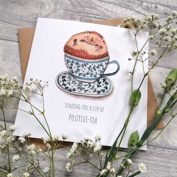 Positivi-Tea - Greeting Card - Birthday - Occasion - Watercolour