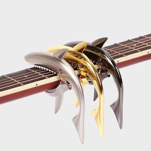 Shark Guitar Capo, Creative Guitar Diacritical Capo, High Quality Zinc Alloy Capo, Ukulele Capo, Guitar Accessories, Unique Shark Capo.