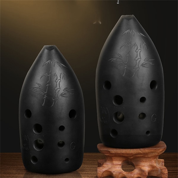 Professional Chinese Flute Xun Instrument, 10 Holes Ceramic Ocarina, Ancient Xun Instrument Ceramic Ocarina