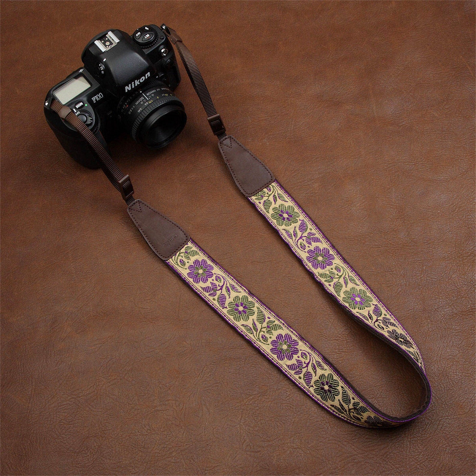 Embroidered Flower Camera Strap Vintage Embroidered Camera Etsy