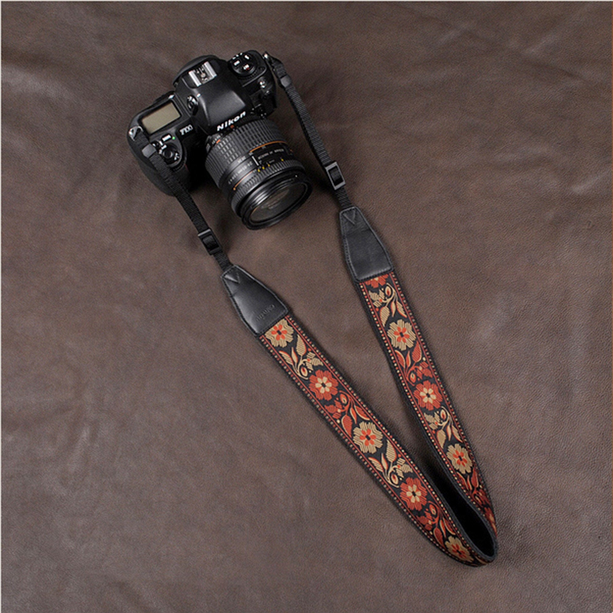 Embroidered Flower Camera Strap Vintage Embroidered Camera Etsy