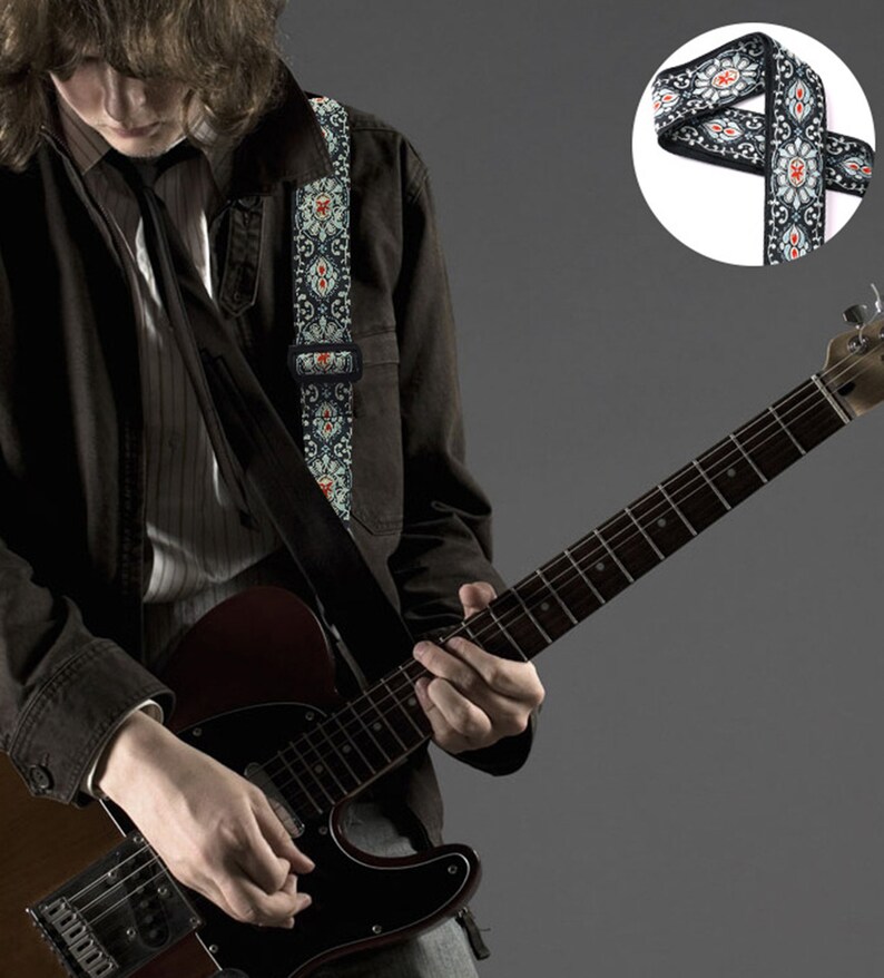 Stylish Strap Guitar Accessories Jacquard Guitar Strap Embroidered Guitar Strap High Quality Guitar Straps,Adjustable length strap,Gifts