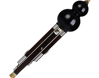 Golden Bamboo Nine-hole Gourd Silk, Oriental Musical Instrument, Gourd Silk For Beginner , Classic Chinese Musical Instrument, Gift For Men.