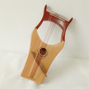 10 String Spruce Lyre, Vertical Lyre, Lyre Harp, Wood Stringed Instrument, Lyre Beginners, Music Gift For Children, Kalimba, Great Gift