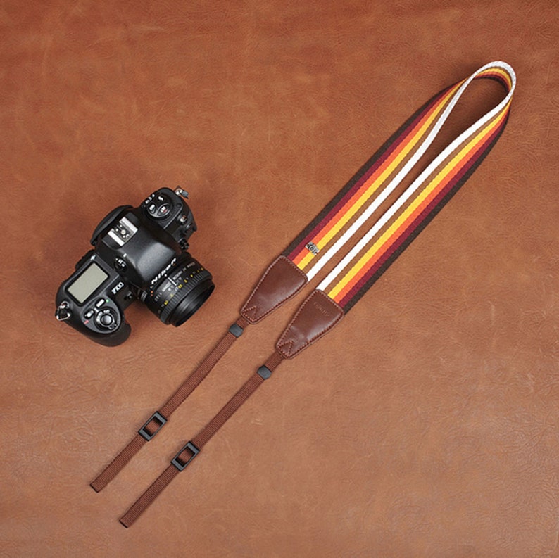Photographer Gift Camera Accessories Color Close-Knit Stripe Camera Strap Camera Strap Stripes Shoulder Straps