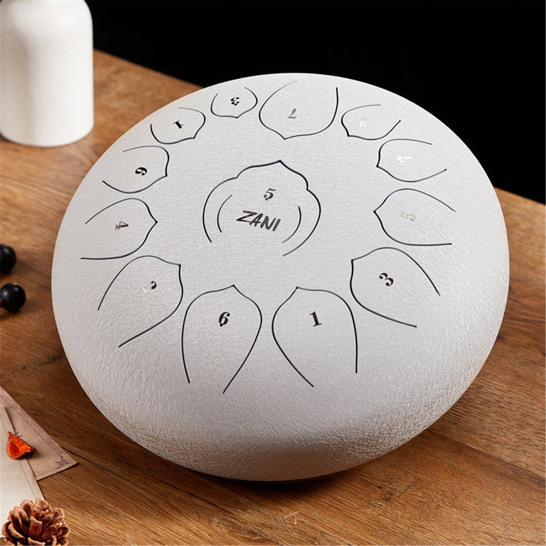 12 Inch 13 Notes Floating Lotus Drum, Steel Tongue Drummer Instrument