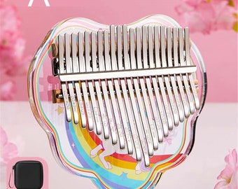 17/21 Keys Mini Shell Thumb Piano, Crystal Thumb Piano, Thumb Piano, Kalimba Beginners, Children's Music Toy, Christmas Gift, Fun Gift.