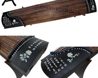 Boutique Guzheng Beginner Performance Level, Chinese Instrument, Guzheng Beginner, Getting Started With Instrument ,Ebony Guzheng, Gift.