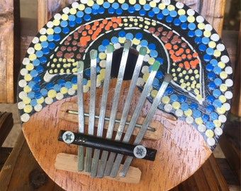 7-Key Thumb Piano, Coconut Shell Instrument, Beginner Thumb Piano, Finger Piano Instrument, Vintage Kalimba, Personalized Gifts, Music Gift.