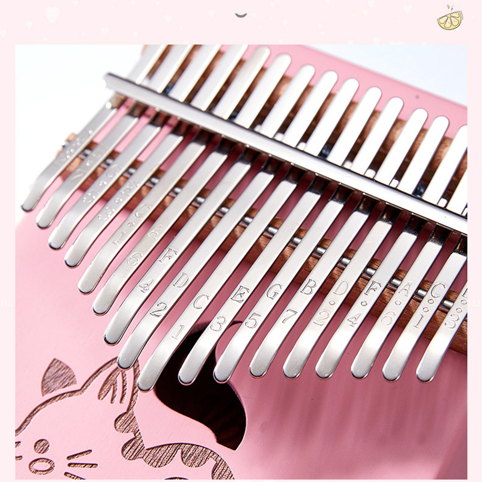 Pink Kalimba Thumb Piano Portable Thumb Piano 17 Tone Wooden Etsy