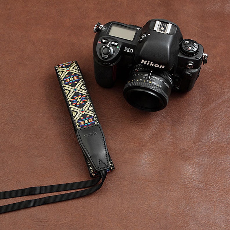 Embroidery Camera Strap Vintage Embroidered Camera Strap Christmas Gift Camera Accessories National Style Embroidered Camera Strap