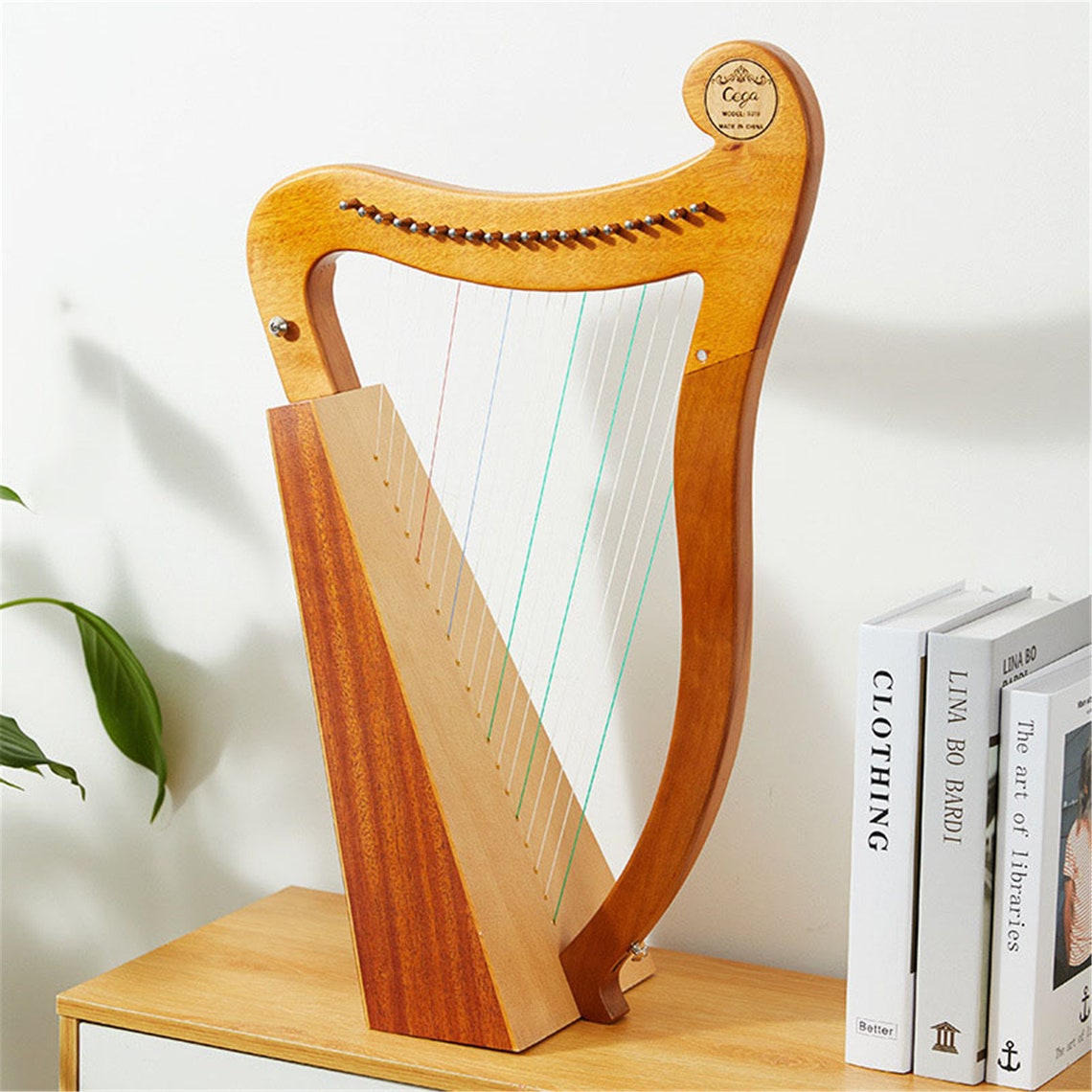 19 String harp Beginner Wood String Instrument Niche Etsy
