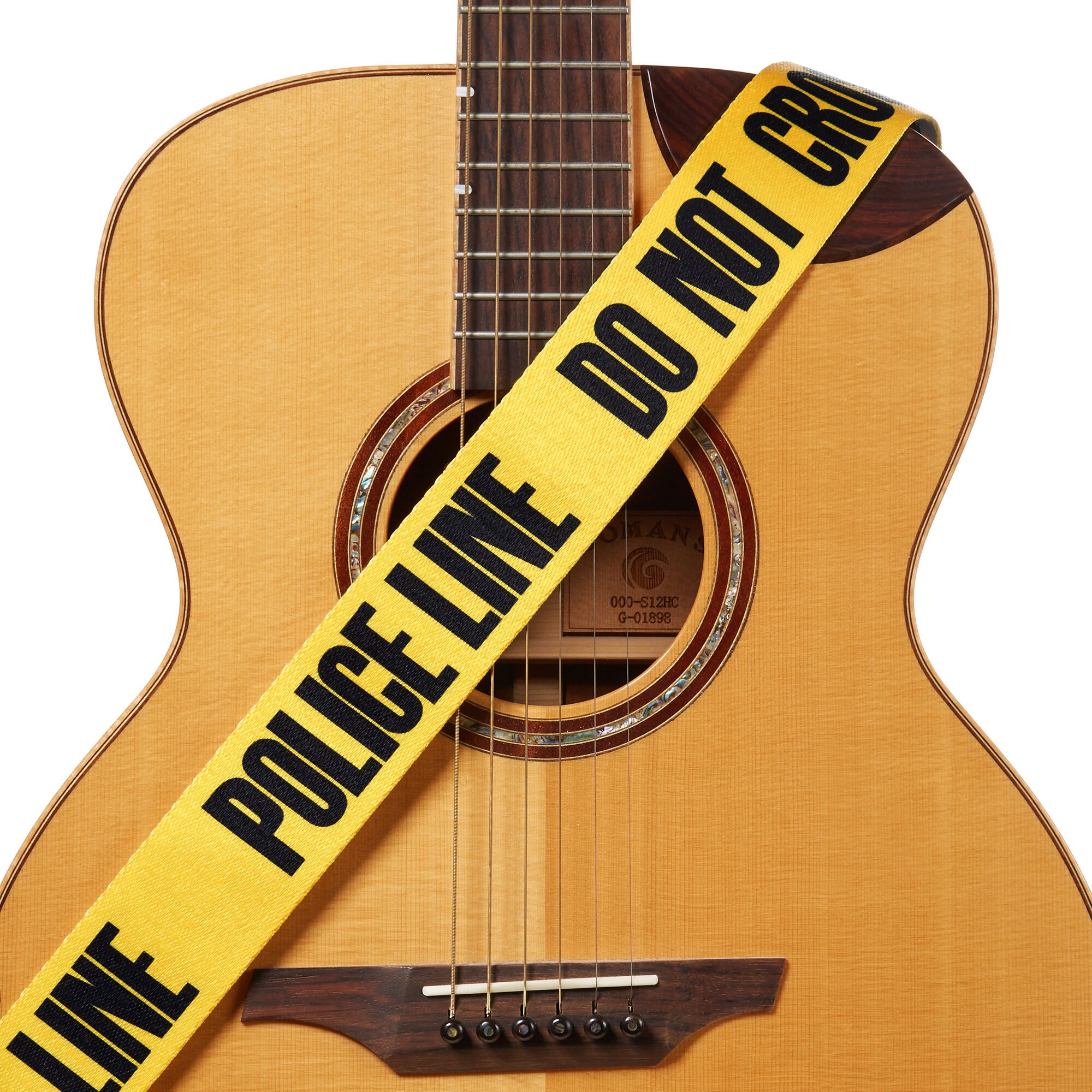 DO NOT CROSS Guitar Strap Police Line Guitar Strap Guitar Etsy