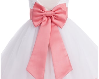 flower girl sash with bow