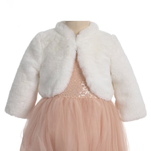 Childrens fur shrug top