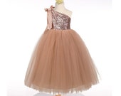 Tulle Flower Girl Dresses Girl Tulle Dress One-Shoulder Flower Girl Dress Tutu Dress for Wedding Birthday Parties More Colors Available