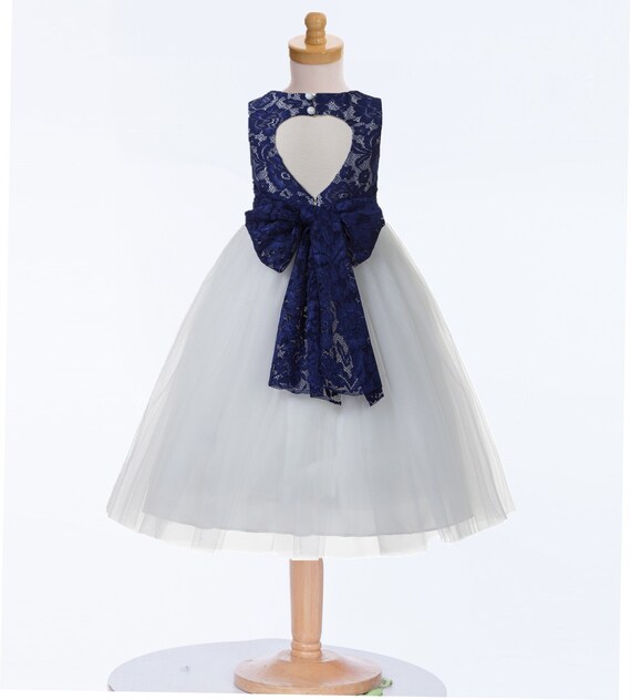 navy lace top dress