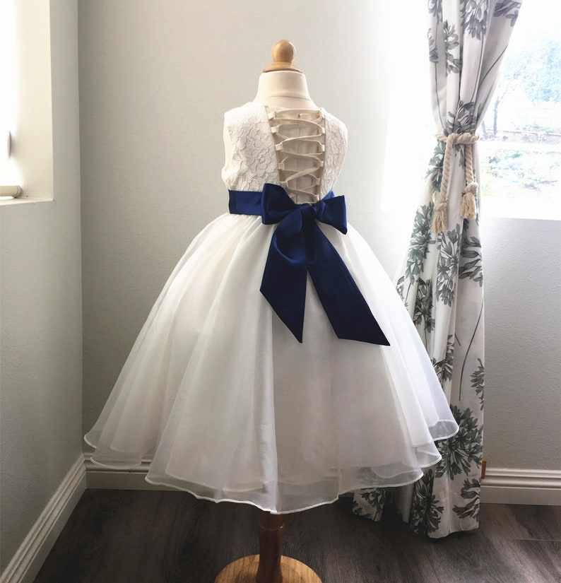 Ivory Flower Girl Dress Ivory Lace Dress Organza Dress Etsy