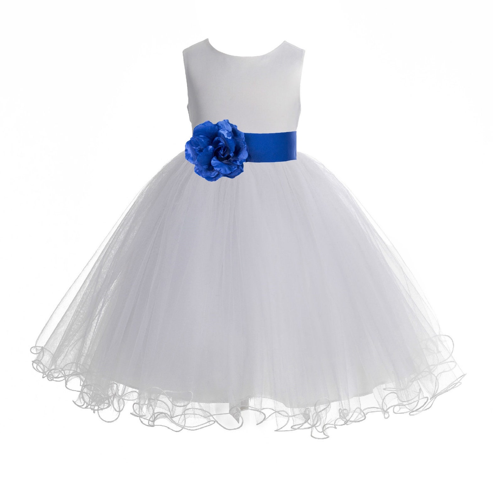 Satin White Flower Girl Dress Girls Tulle Dress Baptism Etsy