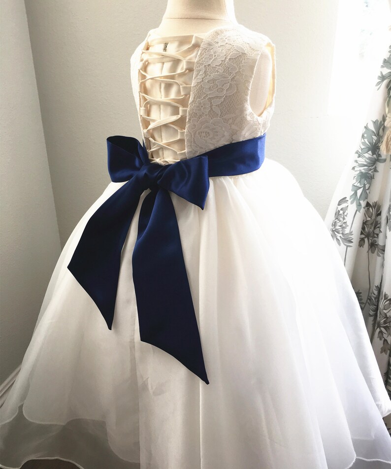 Ivory Flower Girl Dress Ivory Lace Dress Organza Dress Etsy
