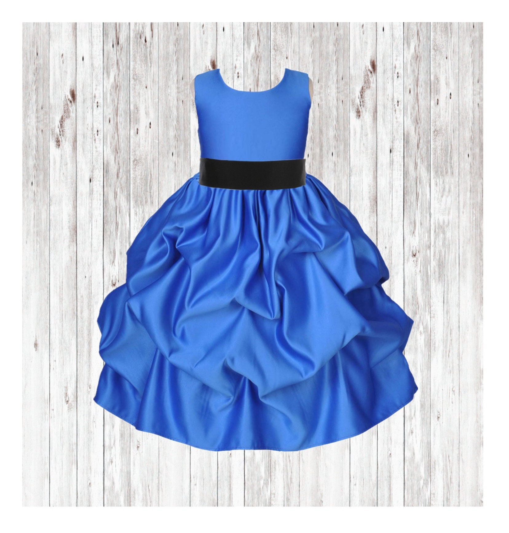 cobalt blue flower girl dress
