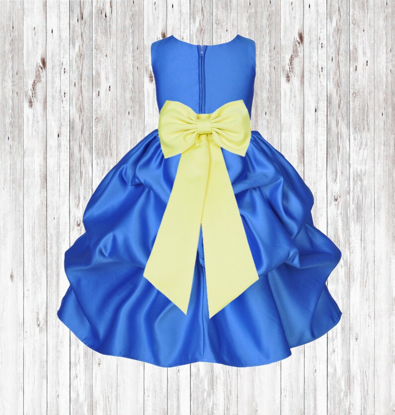 royal blue and yellow flower girl dresses