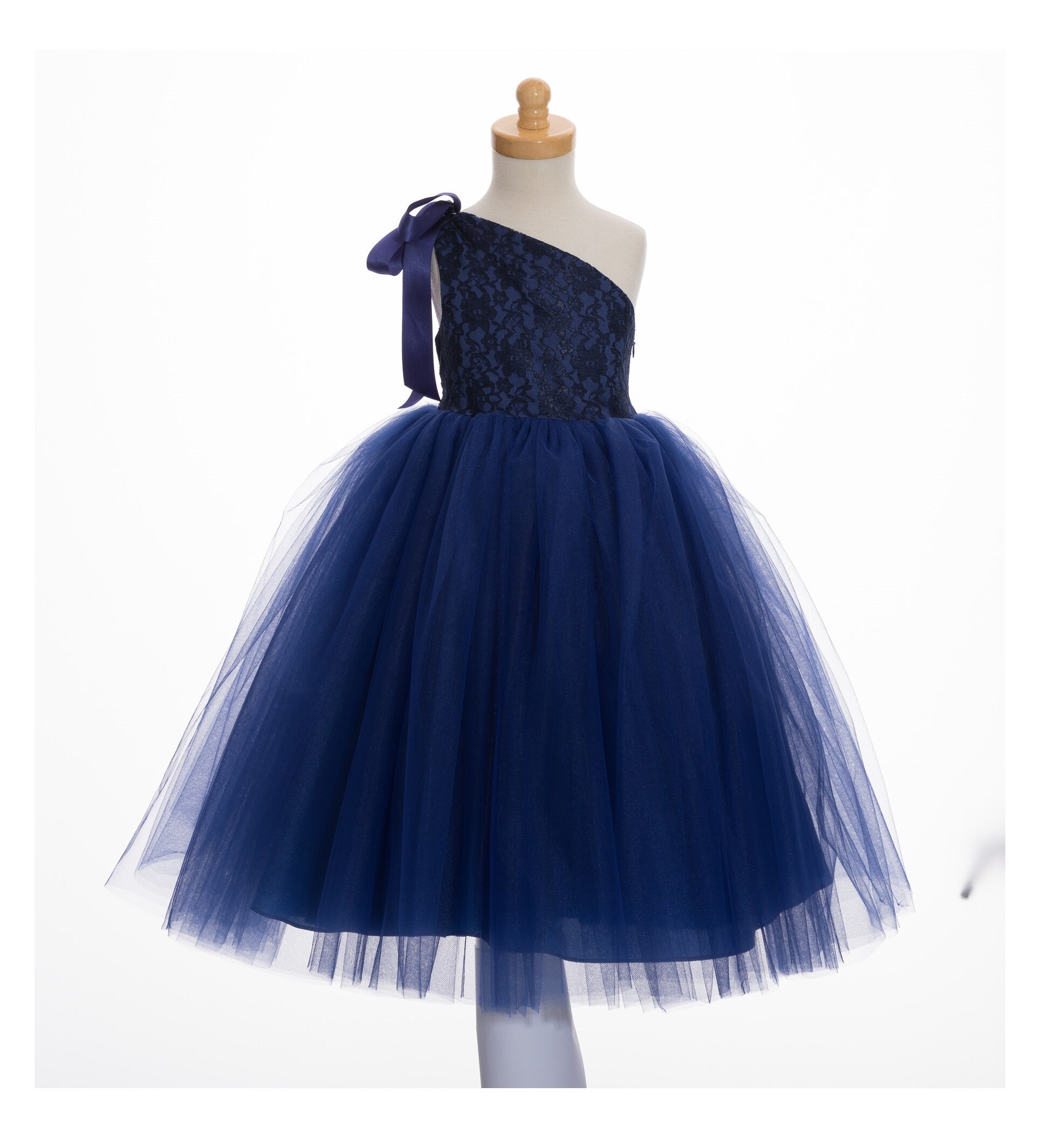 Girls navy clearance and white dress