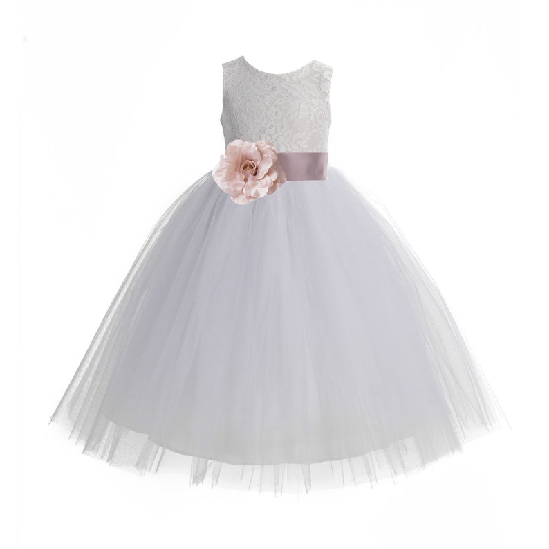Ekidsbridal Lace Tulle Tutu Flower Girl Dress Formal Evening Gown Wedding Reception Birthday Party Social Event 188 6, Girl's, Black