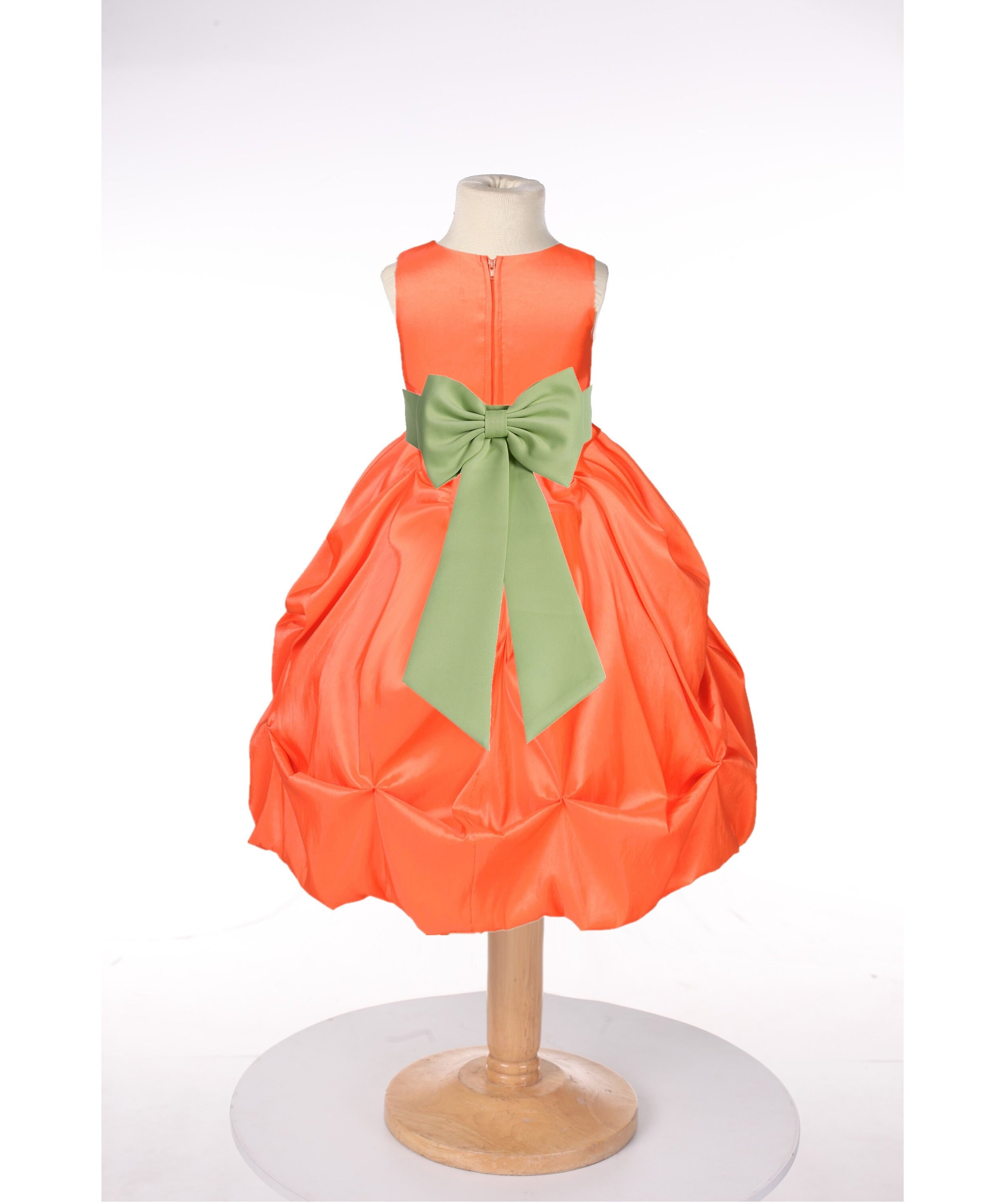 orange flower girl dresses
