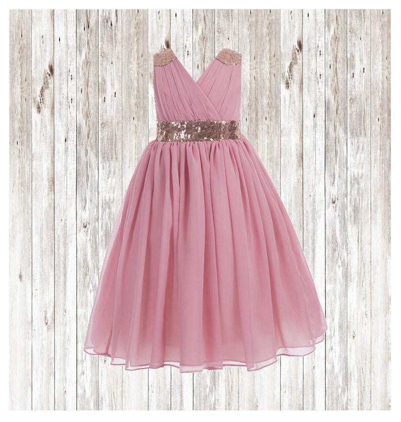 Lace Up Chiffon Flower Girl Dresses Junior Bridesmaid Dress Etsy