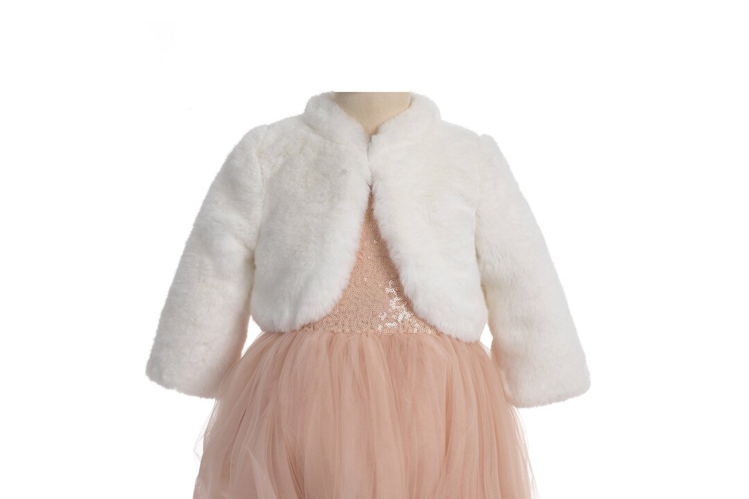 Ivory Faux Fur Shrug, White Boleros, Wedding Fur Jacket, Fur Cape