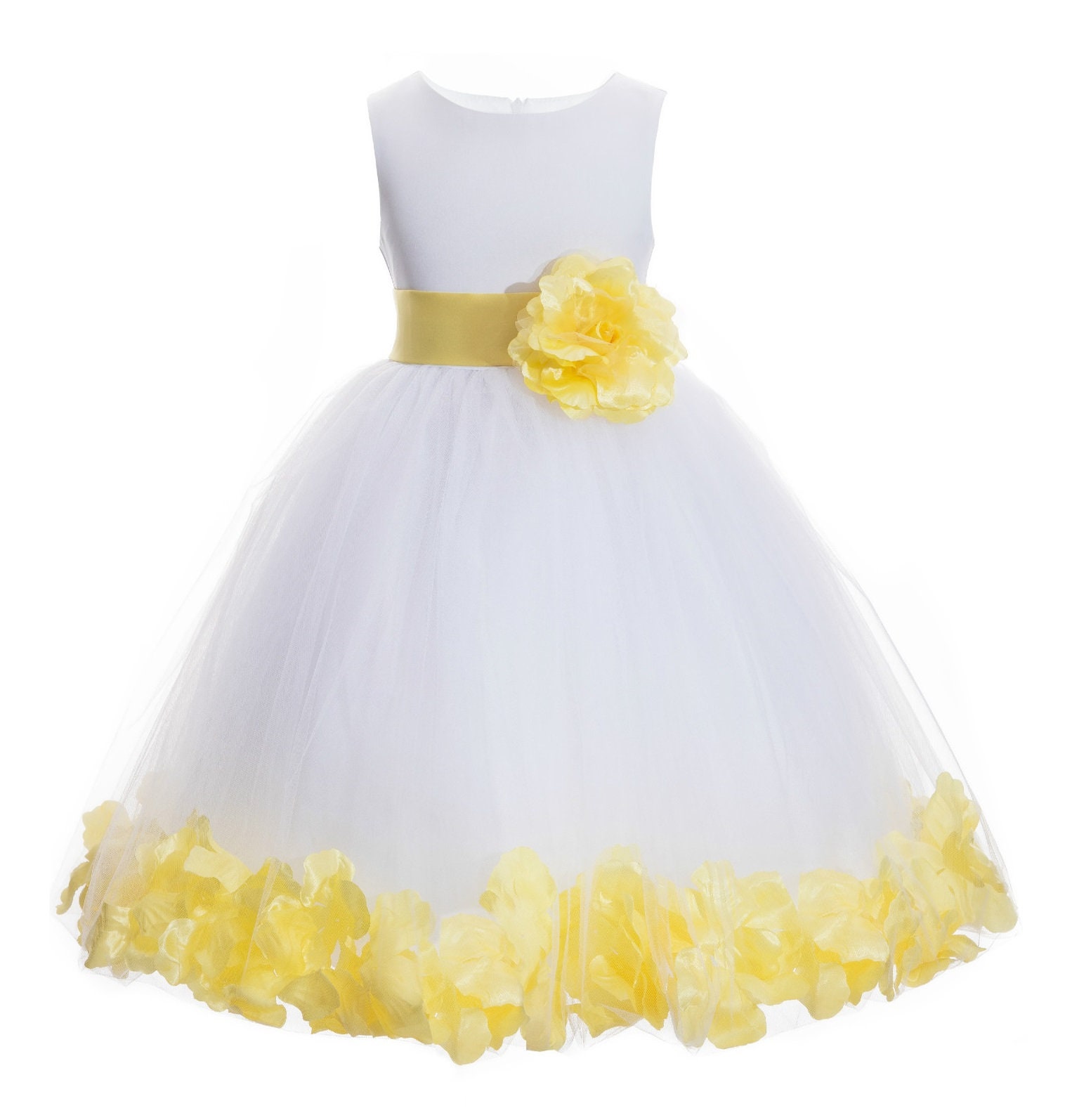 debajo mercado llevar a cabo Vestido de niña de las flores blancas Diseño de pétalos - Etsy España