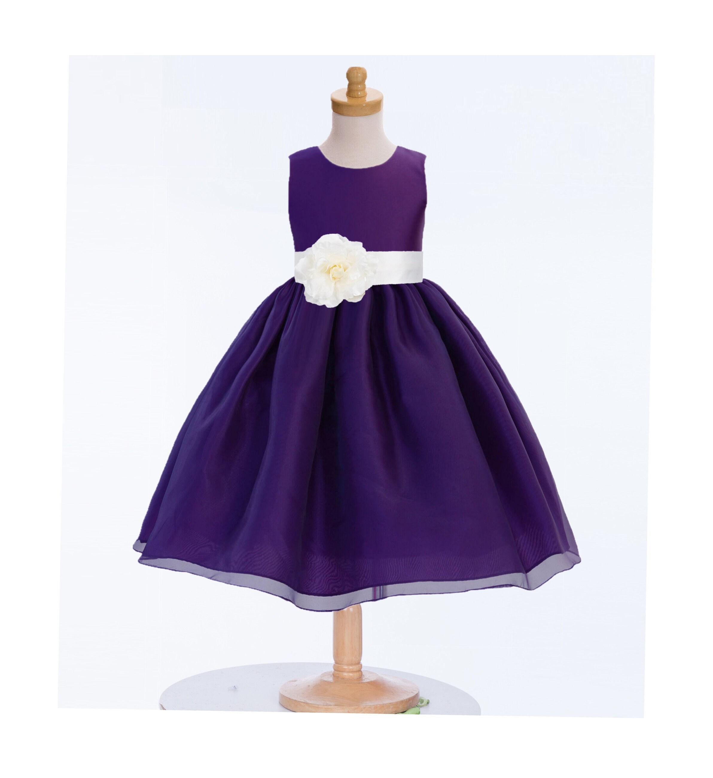 cadbury purple flower girl dresses