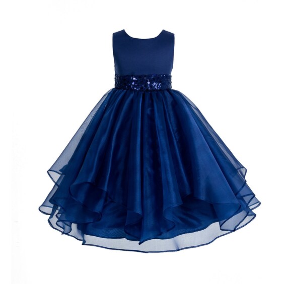 organza flower girl dress with ruffled skirt