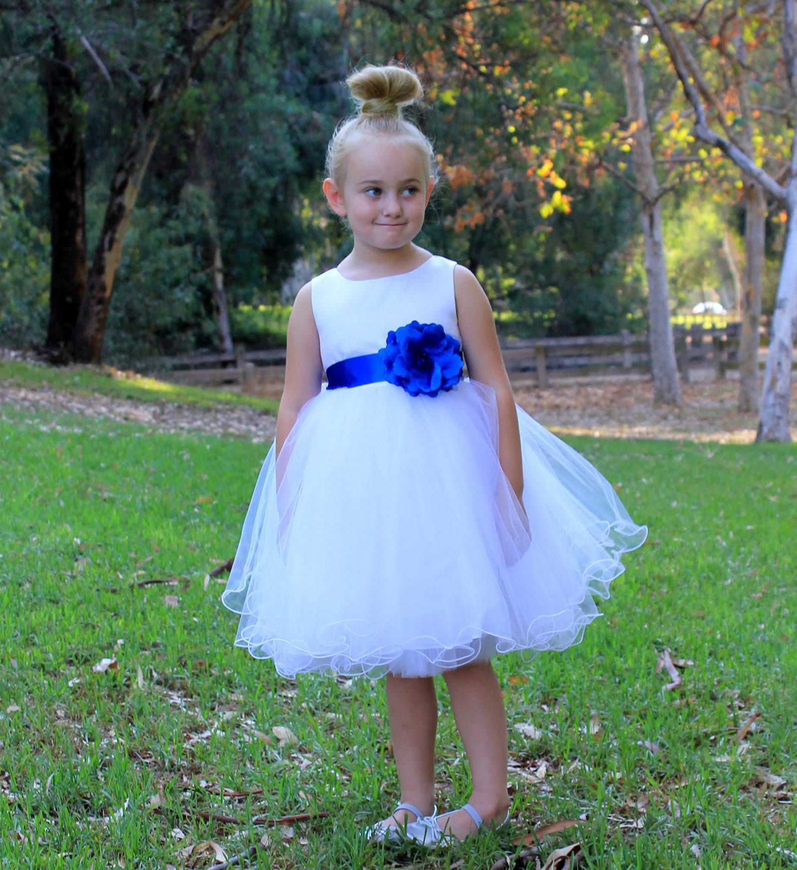White Flower Girl Dress Wedding Junior Bridesmaid Communion Etsy