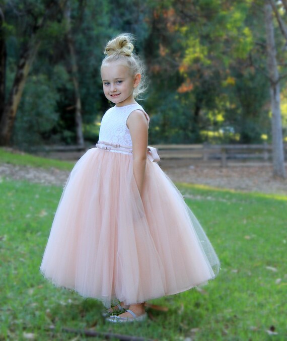 Marine blue flower girl dress top