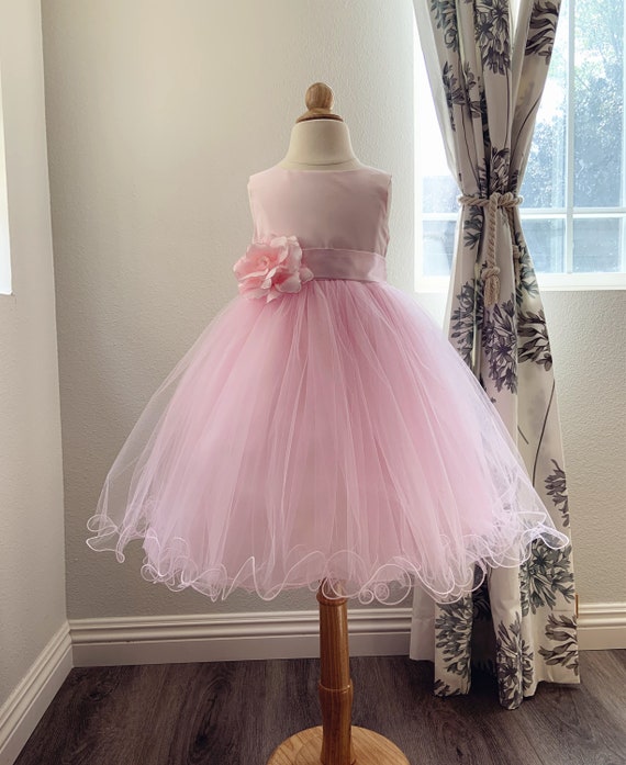 baby pink tulle dress