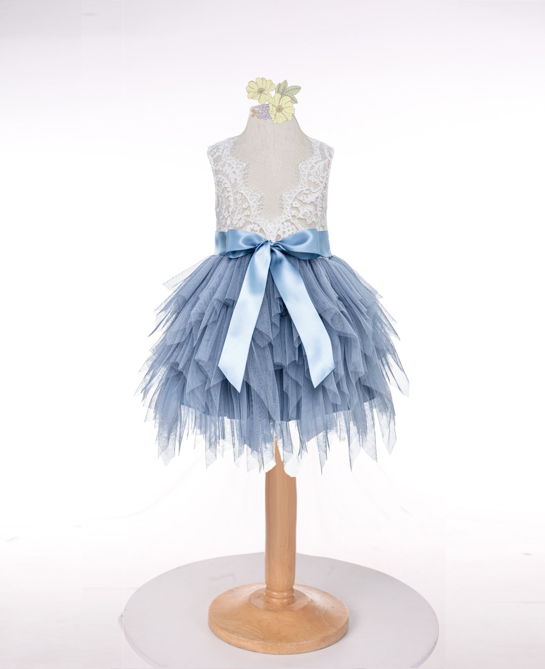Tiered Tulle Flower Girl Dress Lace Top Flower Girl Dresses - Etsy
