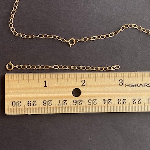 Extender Chain For Bracelet, Necklace, Anklet , Sterling Silver Extender, 14K Gold Extender Removal Link Chain, Adjustable Extension