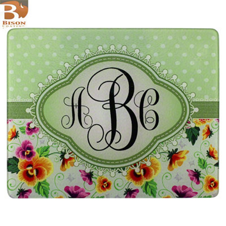 Ripple /& Pebble Texture Personalized Glass Cutting Boards