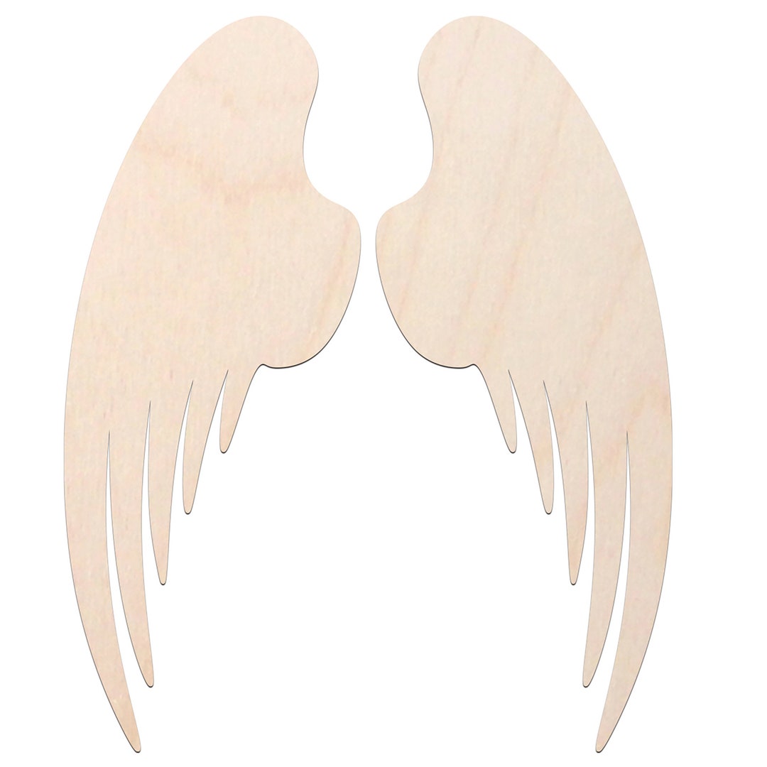 Unfinished Wooden Angel Wings Craft Etsy