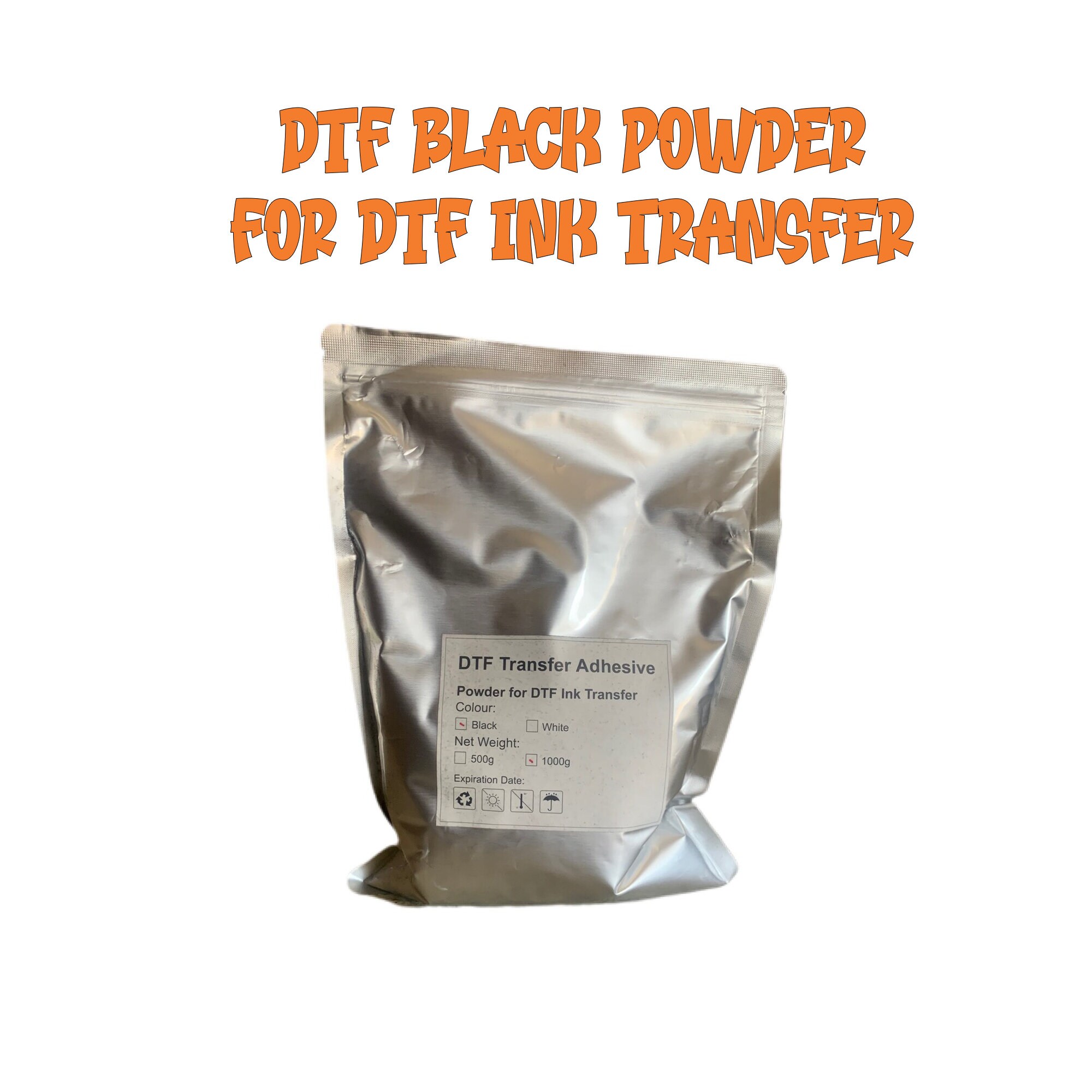 Yamation DTF Powder Kit, DTF Adhesive Powder Include Fine Medium Coarse,  White Black DTF Transfer Powder Hot Melt Adhesive Applies 